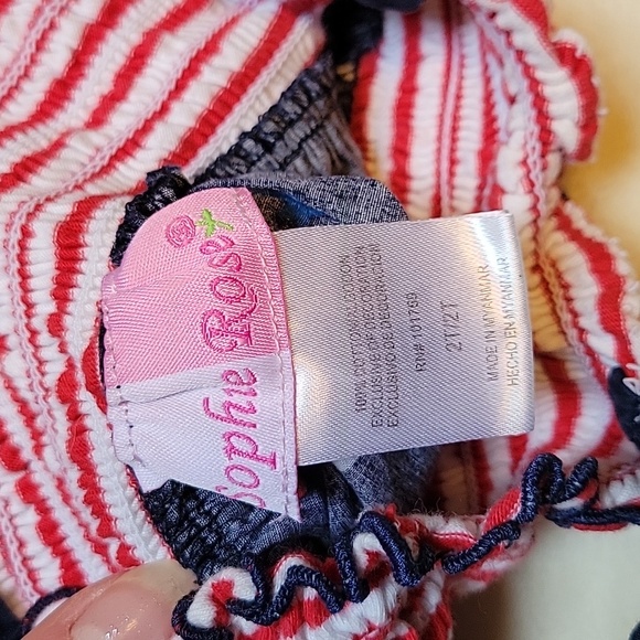 2T 4th of July Red White Blue Dress Patriotic Seersucker Top - Picture 6 of 6